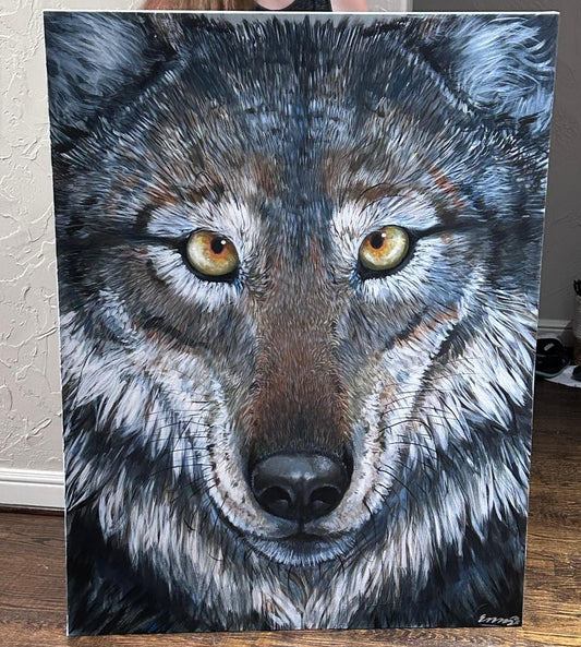 Large Wolf Painting