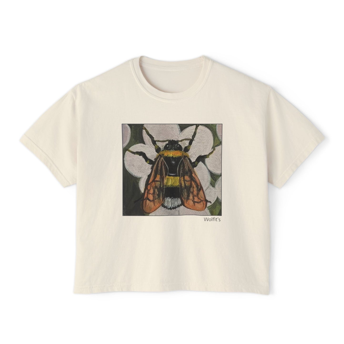 Comfy Heavyweight Boxy Tee - Floral Bumblebee