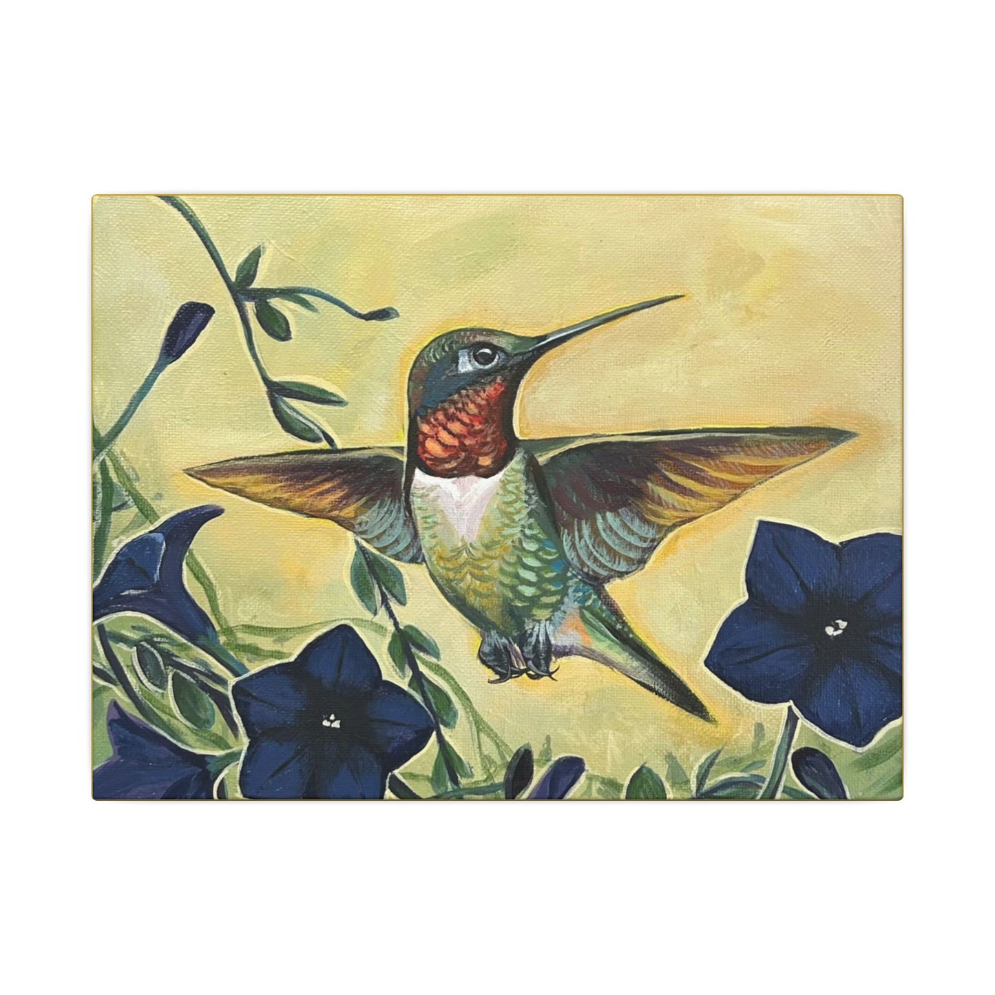 Hummingbird Floral Canvas print